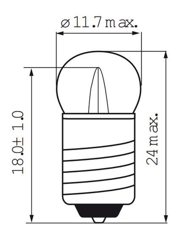 Bosma lamp 6v 0.05 e10 fiets achter
