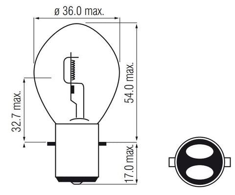 Bulb 12V-35/35W BA20D