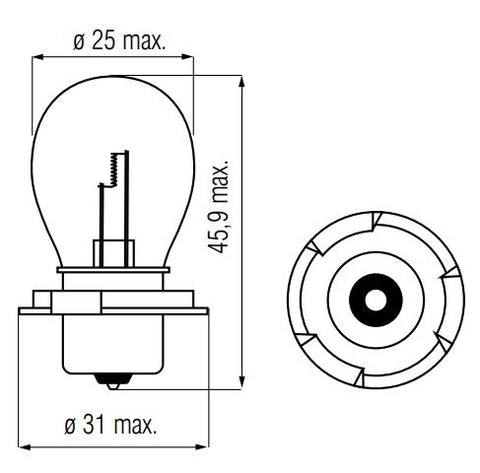 Bosma lamp 6v-20w p26s