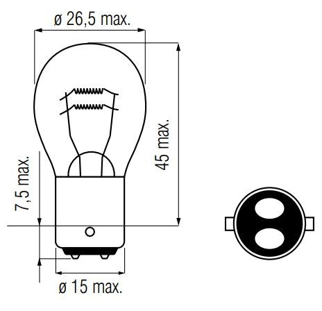 Bulb 12V-21/5W BAY15D