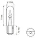 Bosma lamp 12v-1.2w wedge-t5
