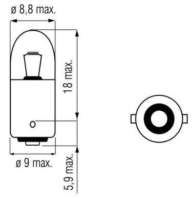 Bosma Lamp 12V-4W BA9S