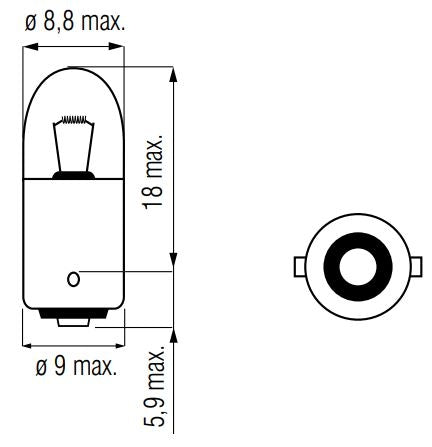 Load image into Gallery viewer, Bosma Lamp 12V-4W BA9S
