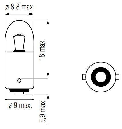 Bulb 12V-5W BA9S