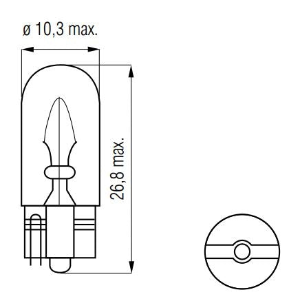 Bosma lamp 12v-5w wedge t10