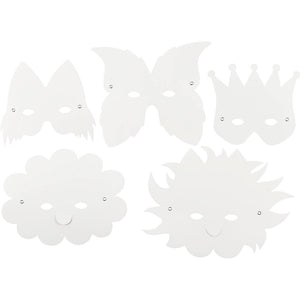 Creativ company https: www.cchobby.nl fantasiemaskers-inclusief-elastiek-h-15-20-cm-230-gr-wit-5-stuk-1-doos