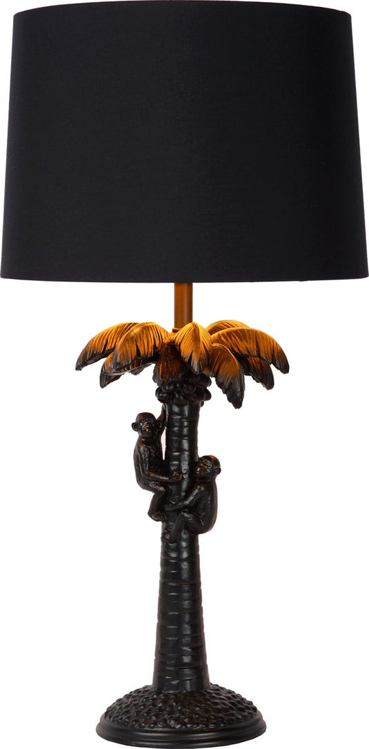 Lucide extravaganza coconut - tafellamp - ø 30,5 cm - 1xe27 - zwart