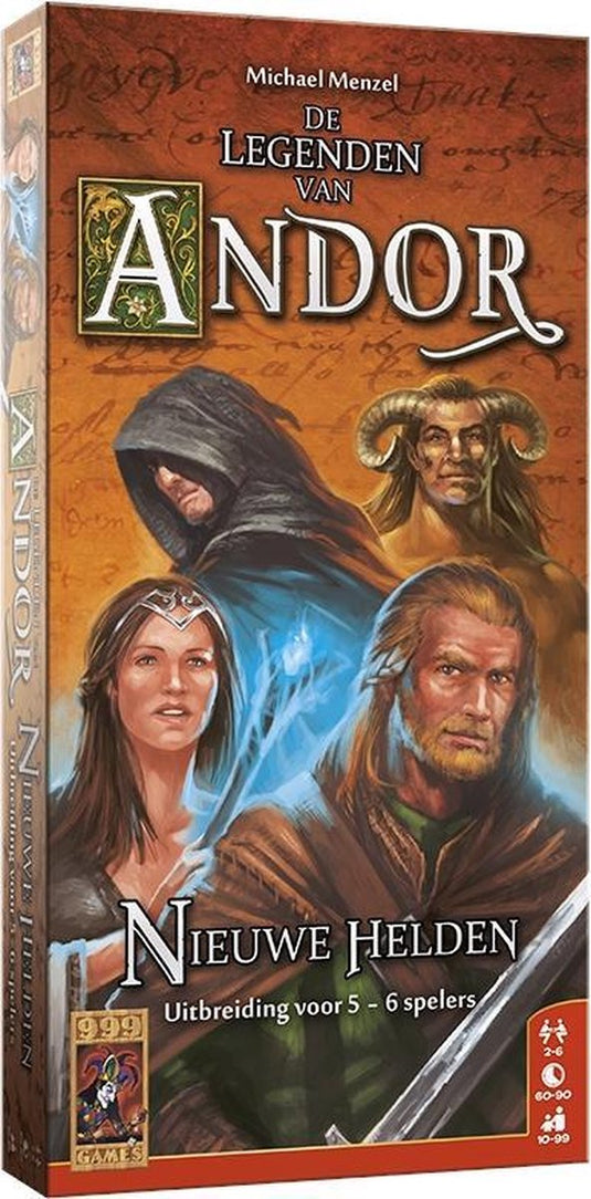 999games 999 games de legenden van andor: nieuwe helden 5 6 uitbreiding bordspel - coöperatief spel