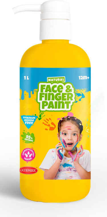 Boti natural face fingerpaint fles met pompje - geel, 1l