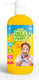 Natural face fingerpaint fles met pompje - geel, 1l - schmink