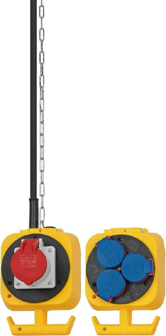 Brennenstuhl cee stroomverdeler ip44 verdeelblok voor binnen en buiten met 5m h07rn-f 5g1,5 kabel (3 x contactdozen, 1x cee contactdoos, made in germany)