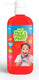 Natural face fingerpaint fles met pompje - rood, 1l - schmink