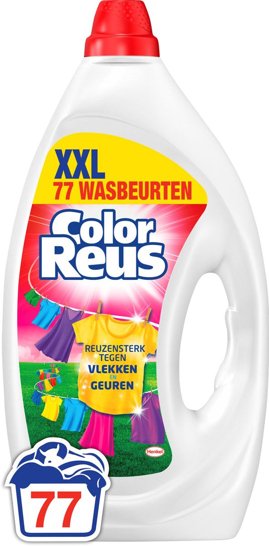 Color reus gel - vloeibaar wasmiddel - gekleurde was - 77 wasbeurten - grootverpakking