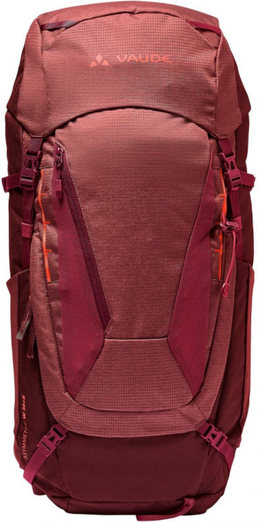 Vaude trekkingrugzak wandelrugzak women's asymmetric 38 + 8 dark cherry donkerrood