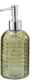 Wenko zeepdispenser vetro groen glas 400ml - zeeppompje vrijstaand en navulbaar - badkamer toilet keuken