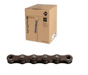 M-Wave chain single speed 1/2x1/8, grey/brown. 15m on a roll, incl 10 connecting links