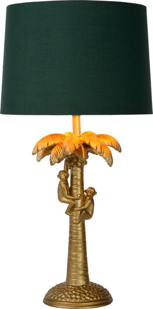 Lucide extravaganza coconut - tafellamp - ø 30,5 cm - 1xe27 - mat goud messing
