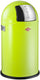 Wesco pushboy junior prullenbak | 22 liter | metaal - limoengroen | vuilnisbak - made in germany