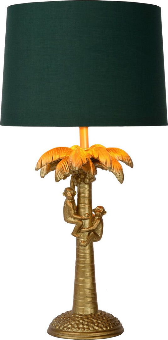 Lucide extravaganza coconut - tafellamp - ø 30,5 cm - 1xe27 - mat goud messing