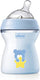 Chicco natural feeling anticolic babyfles, 2 maanden + 250 ml, fles met zuignap van zachte en flexibele siliconen, geschikt voor gemengde borstvoeding, gemiddelde stroom, kleur lichtblauw 2+ m