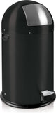 Eko - kickcan 33 liter - steel - mat zwart - prullenbak