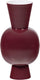Woood auri vaas 20 cm - metaal - hoogglans wijnrood - 38x20x20
