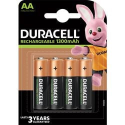 Aa-batterijen oplaadbaar duracell 1300 mah 4 stuks