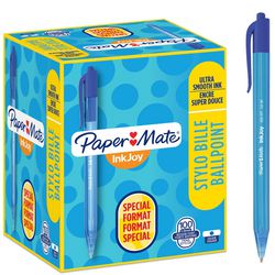 Paper mate balpen papermate inkjoy 100rt s0977440 medium blauw drukknop