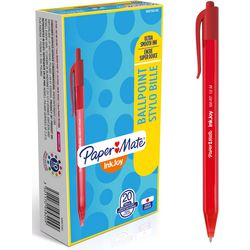 Balpen inkjoy 100rt papermate s0957050 medium rood drukknop