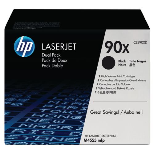 Tonercartridge hp dualpack ce390xd 90x zwart
