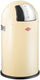 Wesco pushboy junior prullenbak | 22 liter | metaal - amandel | vuilnisbak - made in germany