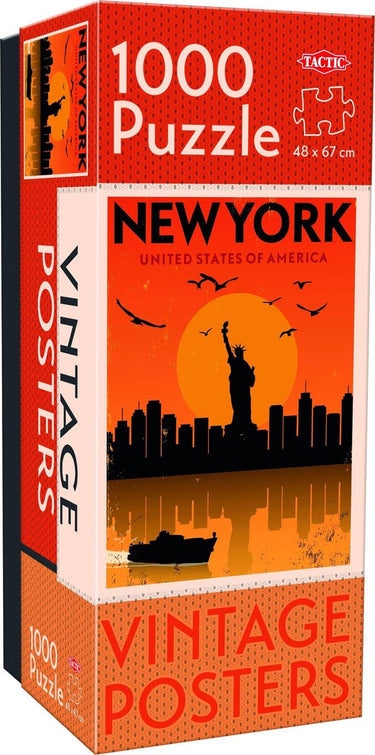 Tactic vintage new york – puzzel – 1000 stukjes – iconische wereldstad in retro stijl – strak en rustgevend ontwerp – hoogwaardige scandinavische kwaliteit