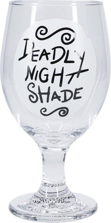 Paladone nightmare before christmas glow in the dark glass – officieel gelicentieerde deadly nightshade beker voor halloween jack skellington‑fans, 350 ml-