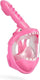 Atlantis crocodile snorkelmasker - snorkel - duikbril - snorkelset - full face masker - kinderen - roze