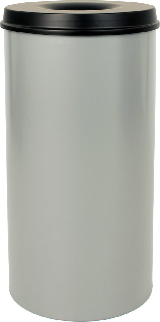 V-part vlamdovende prullenbak vepa bins vb105000 50l aluminium zwart