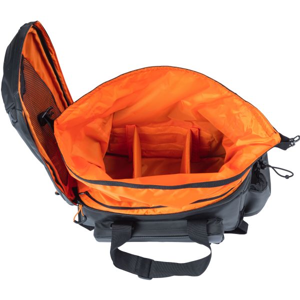 Load image into Gallery viewer, Basil Miles XL Pro bagagedragertas, zwart oranje, waterdicht, 9-36L, geschikt voor elektrische fietsen
