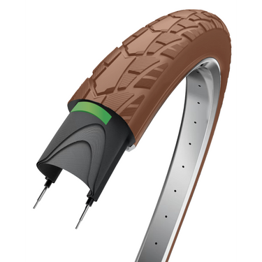 Edge buitenband performance protect 28 x 1.75 47-622 - bruin met reflectie