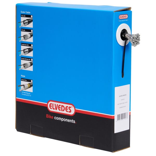 Load image into Gallery viewer, Elvedes schakel binnenkabel rvs 3m nippel 4x4 doos (50)
