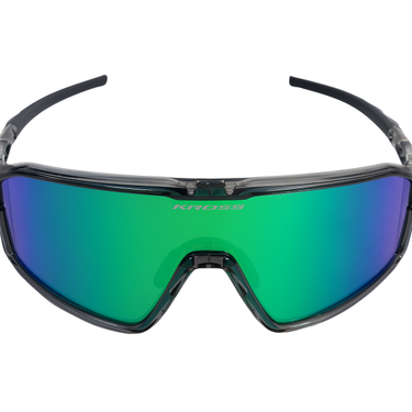 Kross fietsbril flash uv400 gepolariseerde lenzen - zwart frame