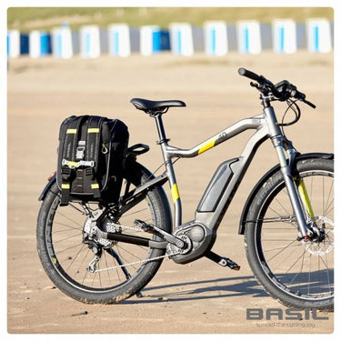 Basil Miles Daypack - sportieve fietstas - unisex - zwart lime
