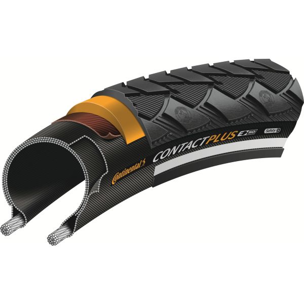 Load image into Gallery viewer, Continental Contact Plus - Stadsfietsband 28x1.60 - Draadband - Zwart
