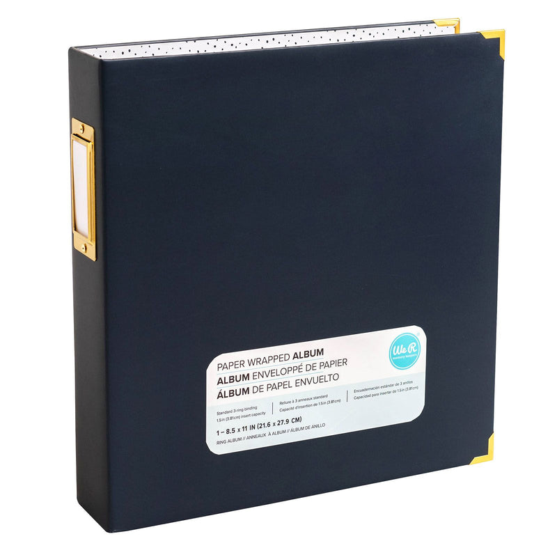 Load image into Gallery viewer, We r makers • paper wrapped album navy 21,6x27,9cm
