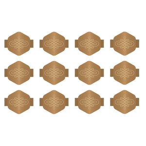 We r makers • charm staples hexagon with knot emboss copper 12pcs
