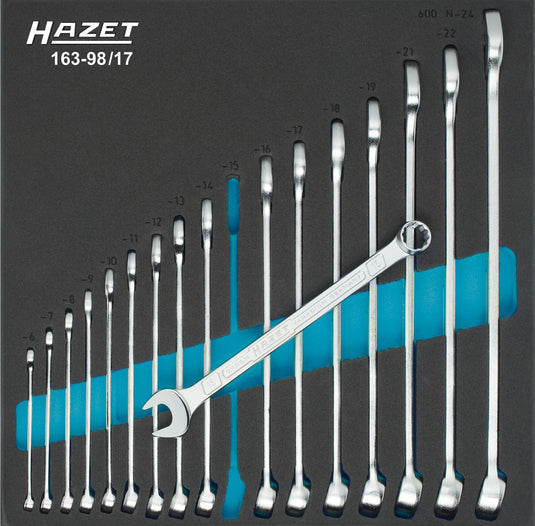 Hazet module-inlay 163 ring jaw set 17 pcs safety-insert-syst.