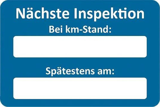 Eichner kundendienstaufkleber sticker inspection customer service sticker