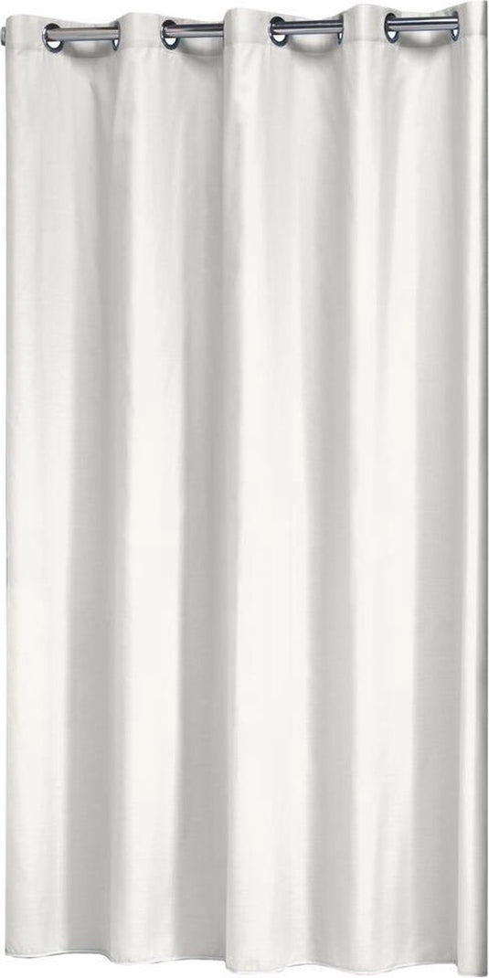 Sealskin coloris douchegordijn 180x200 cm - polyester katoen - wit