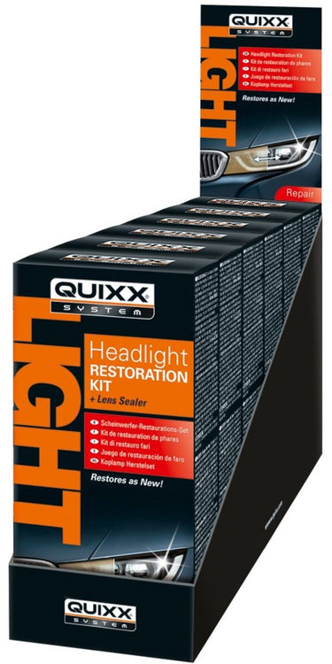 Quixx koplamp restauratie kit – herstelt matte vergeelde koplampen – verwijdert krassen oxidatie – geschikt voor alle auto’s