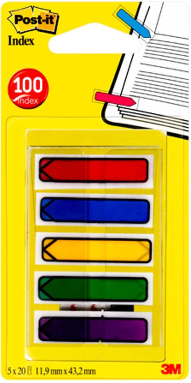 Post-it indextabs 3m 684 12x43mm pijlvorm assorti