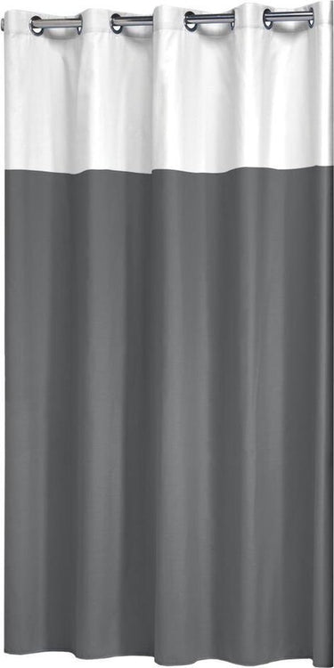 Sealskin double douchegordijn 180x200 cm - polyester katoen - grijs