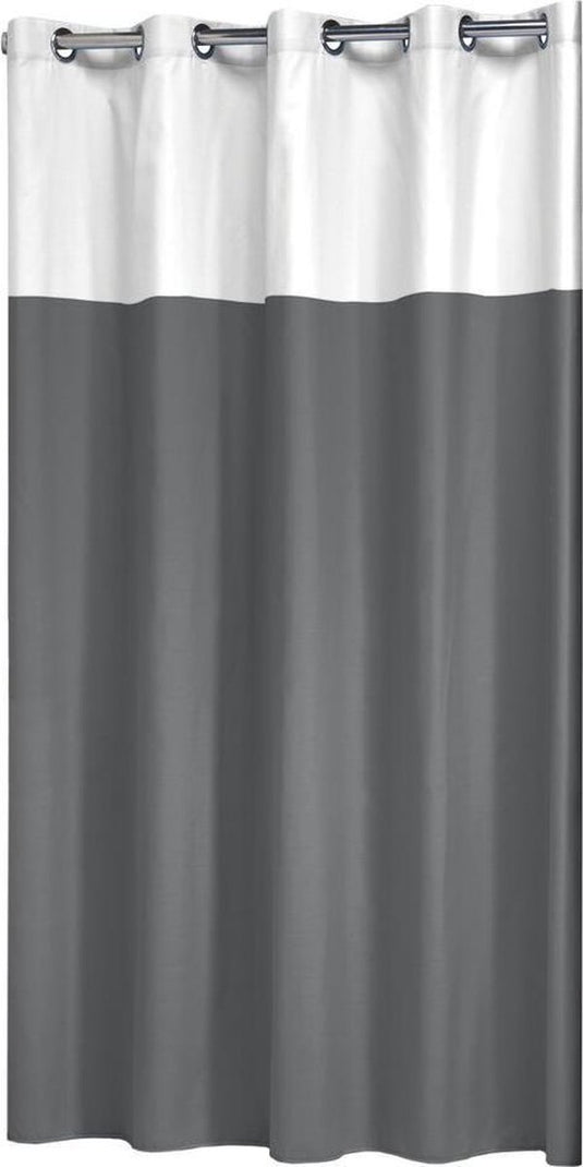 Sealskin double douchegordijn 180x200 cm - polyester katoen - grijs